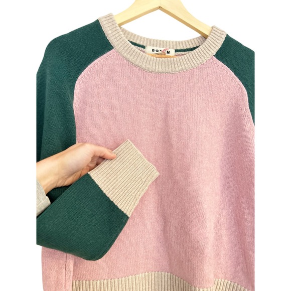 Boden Olivia Merino Wool Colorblock Sweater Size Large - Picture 7 of 11